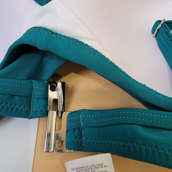 CUPSHE Women's Leafy Wrap Tie Bikini Set Halter Back Bow Low Waisted size XL NEW - Picture 9 of 15